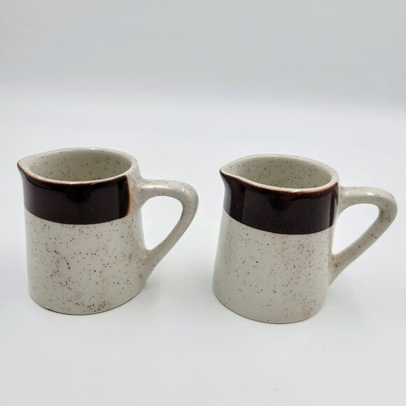 Duraline Super Vitrified Small Creamers Hotelware England Brown Cream Jug Syrup - Picture 4 of 11